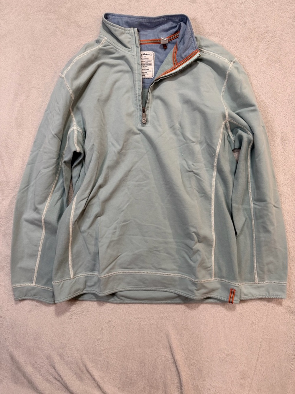 Tommy Bahama Light Blue Quarter-Zip Pullover